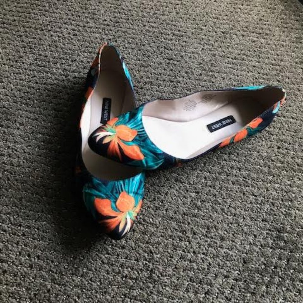 Flower Print Ballet Flats from Nine West